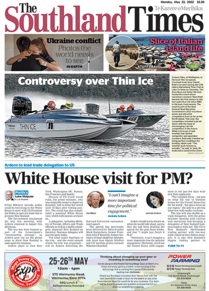 The Southland Times product mockup